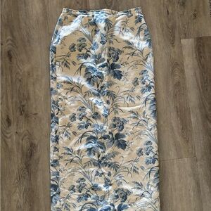 Talbots Floral Silk & Linen Maxi Skirt